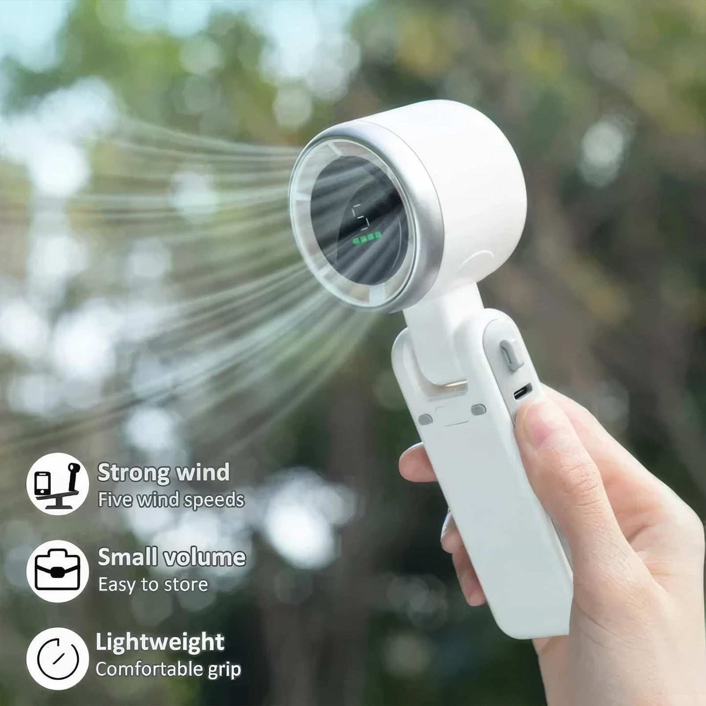 Hanging Neck Folding High-speed Powerful Turbo Fan
