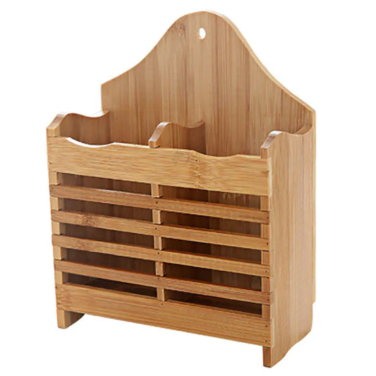 Bamboo and Wood Wall Mounted Chopstick Holder