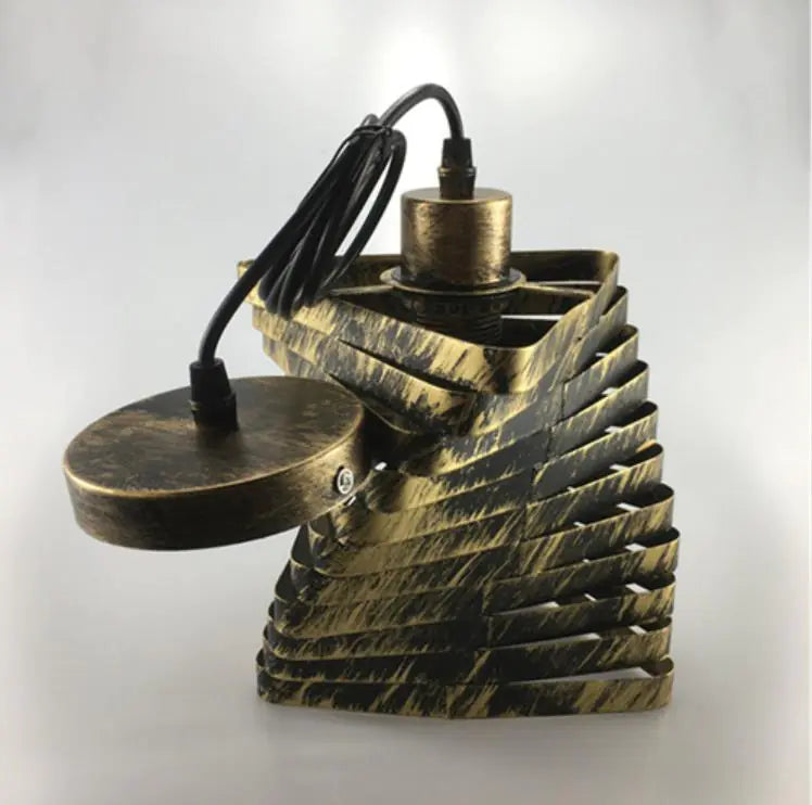 Vintage Industrial Style Iron Cage Light Fixture
