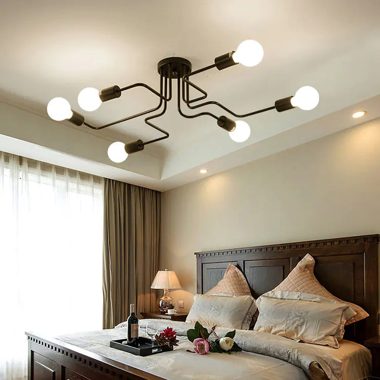 Modern Loft Style Retro Iron Ceiling Light Fixture