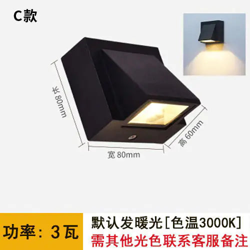 Outdoor Waterproof Double-Head Wall Light Fixture