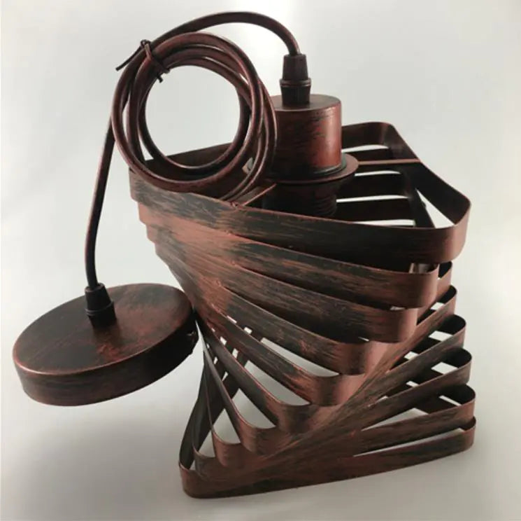 Vintage Industrial Style Iron Cage Light Fixture
