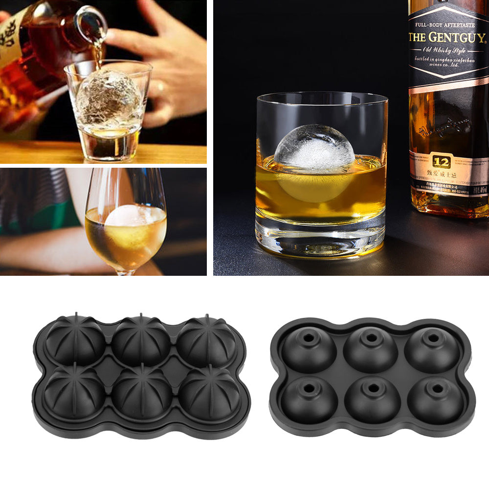 Large Ice Cube Maker Silicone Mold 6 Cell