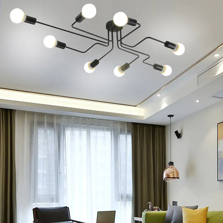 Modern Loft Style Retro Iron Ceiling Light Fixture