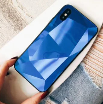 Coque de téléphone miroir diamant 3D colorée pour couples