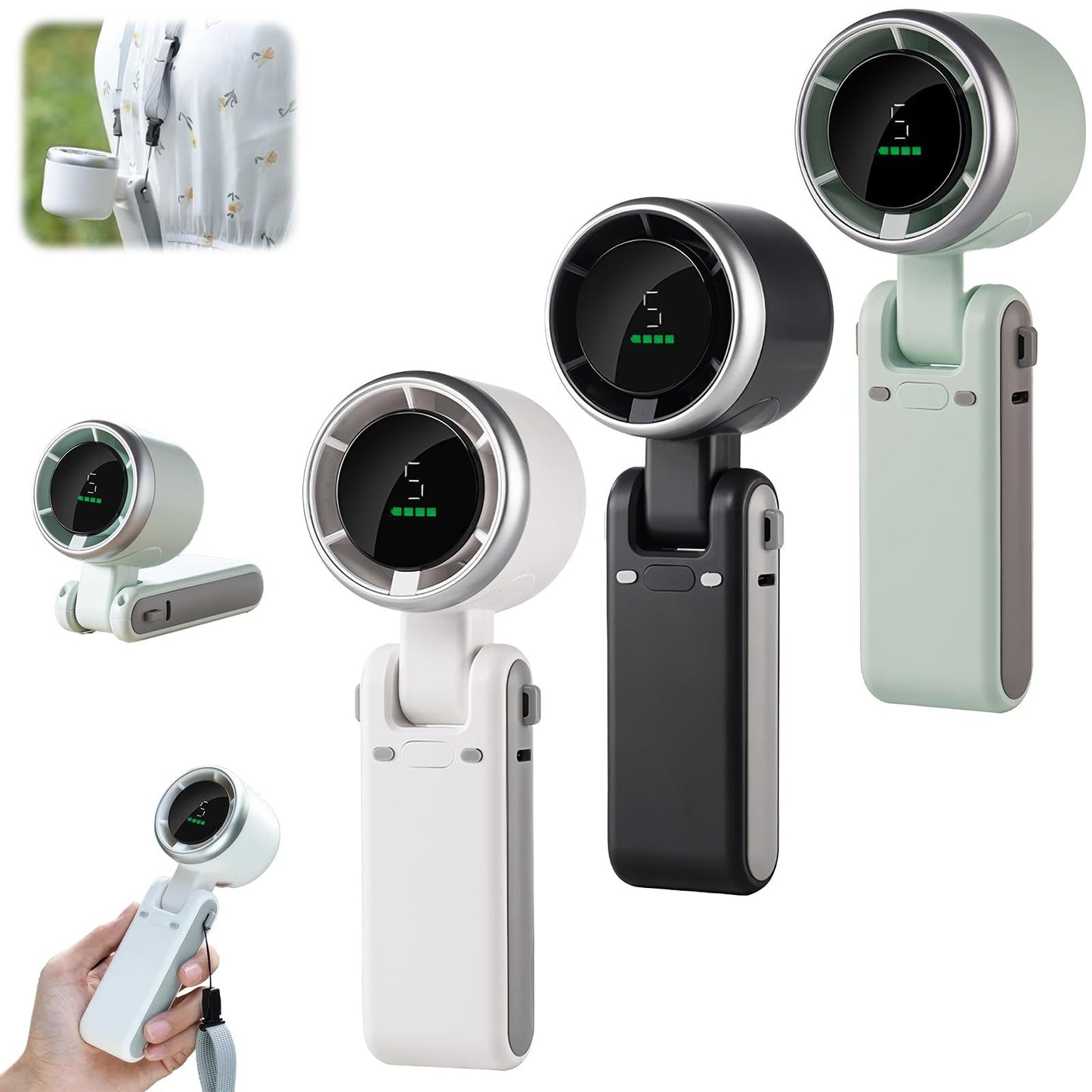 Hanging Neck Folding High-speed Powerful Turbo Fan