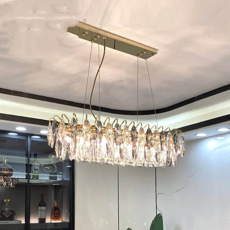 Luxury Crystal LED Chandelier – Modern Living Room Fixture