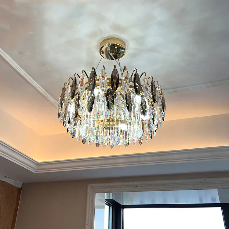 Luxury Crystal LED Chandelier – Modern Living Room Fixture