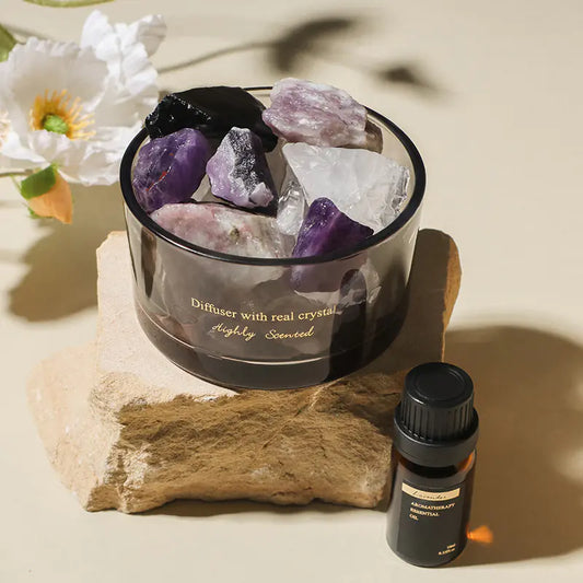 Aroma Diffuser Crystal Stone with Custom Oil (Gift)