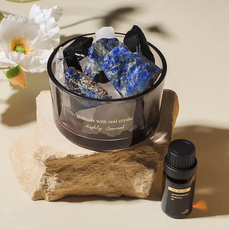 Aroma Diffuser Crystal Stone with Custom Oil (Gift)