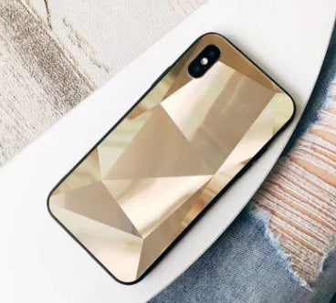 Coque de téléphone miroir diamant 3D colorée pour couples