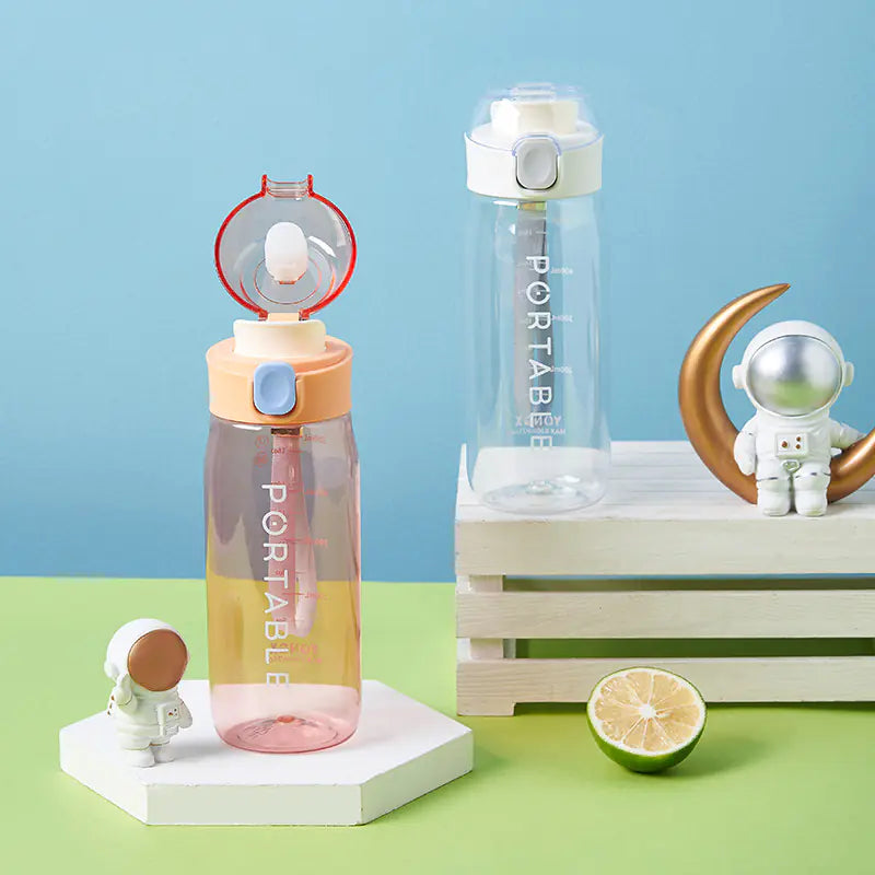 One-Touch Pop-Up Portable Sports Water Bottle