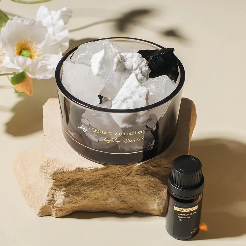 Aroma Diffuser Crystal Stone with Custom Oil (Gift)