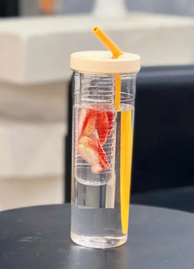 In Style Portable Plastic Juice Cup with Straw